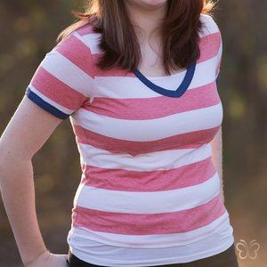 Derek Heart Red Striped Top NWOT Sizes S, M, L